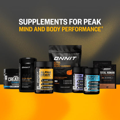 ONNIT Alpha Brain Nootropic Capsules for Men & Women, IGEN Non-GMO Tested Memory, Focus & Mental Clarity, with L-Theanine and Vitamin B6, 90 Count Each, Pack of 4 (360 Capsules) ONNITBuy Supplements Australia