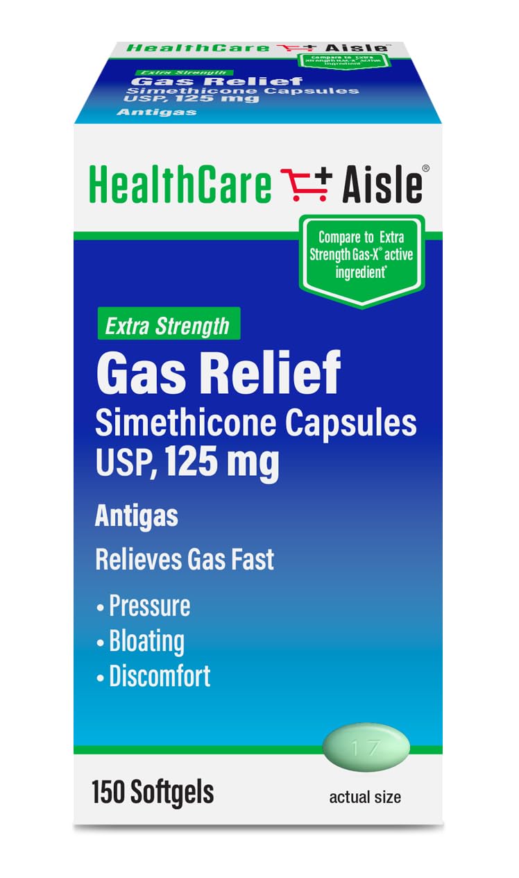 HealthCareAisle Simethicone Capsules 125 mg 150 ct HealthCareAisle buy supplements Au