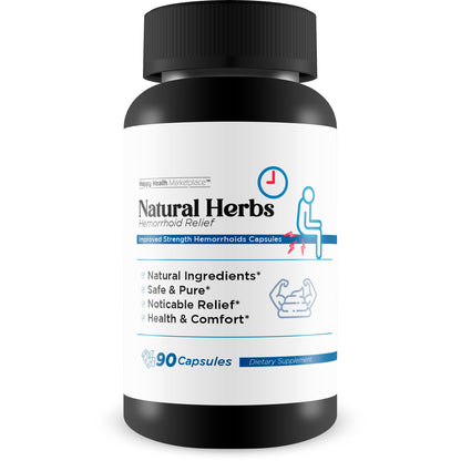 Natural Herbs Hemorrhoids Capsules - Our Best Hemorrhoid Relief Supplement - Premium Natural Herbs Strength Hemorrhoids Capsules - Hemorrhoids Natural Herbs Hemorrhoid Treatment Hemorrhoids Treatment Happy Health MarketplaceBuy Supplements Australia