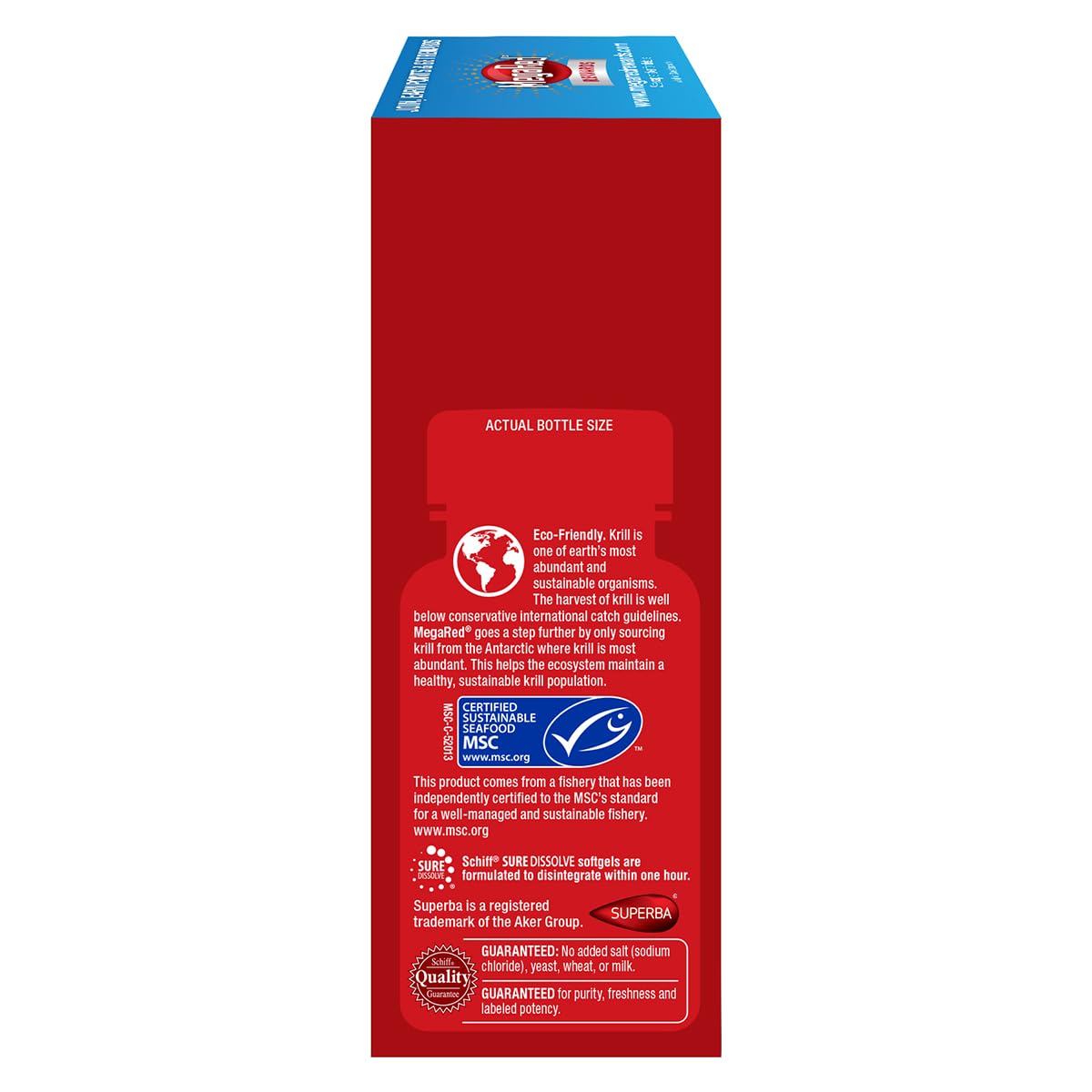 Omega-3 Krill Oil and Joint Supplement - Megared Joint Care 60 softgels - EPA/DHA fatty acids, Antioxidants, Hyaluronic acid, No fishy burp aftertaste as with Fish Oil MegaRedBuy Supplements Australia