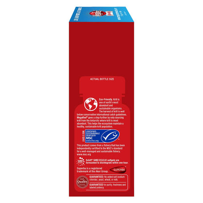 Omega-3 Krill Oil and Joint Supplement - Megared Joint Care 60 softgels - EPA/DHA fatty acids, Antioxidants, Hyaluronic acid, No fishy burp aftertaste as with Fish Oil MegaRedBuy Supplements Australia