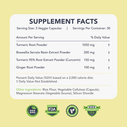 KaraMD Comfort Guard X24 | Joint & Movement Support Supplement | Turmeric Curcumin, Boswellia & Ginger | Ease Muscle Discomfort & Joint Stiffness | Non-GMO, Gluten Free & Vegan Friendly (30 Servings) KaraMDBuy Supplements Australia