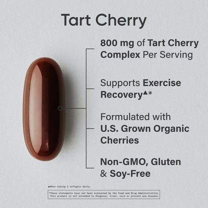 Sports Research Tart Cherry Capsules - Made from Montmorency Tart Cherries - Non-GMO & Gluten Free - 60 Liquid Softgels Sports Research buy supplements Au