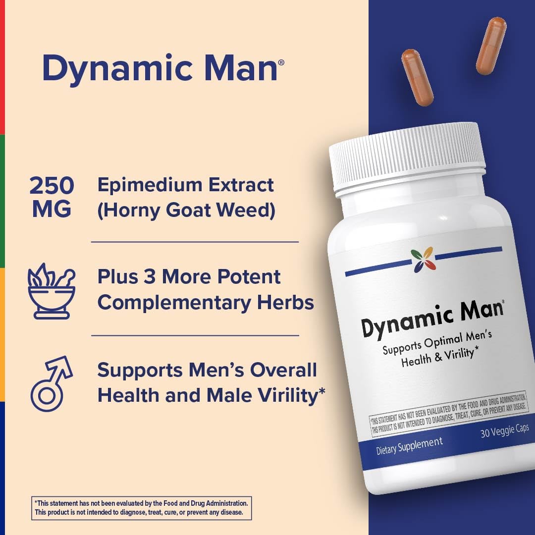 Stop Aging Now - Dynamic Man - Complex Supplement - 30 Vegetarian Capsules Stop Aging Now buy supplements Au