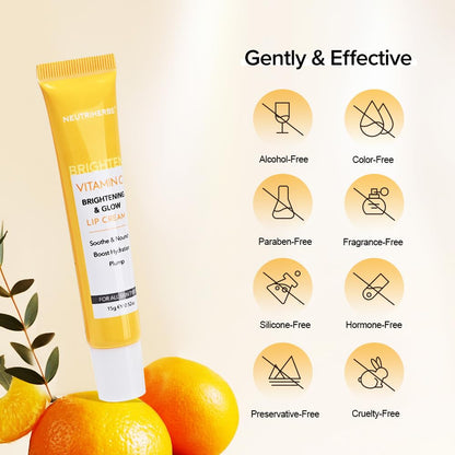NEUTRIHERBS Lip Cream, Vitamin C Lip Balm to Nourish and Soothes Dry, Cracked Lips