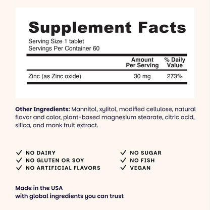 EZ Melts Zinc - Supplement for Immune, Digestive & Skin Health Support - Non-GMO, Vegan & Gluten-Free - Blueberry Blast