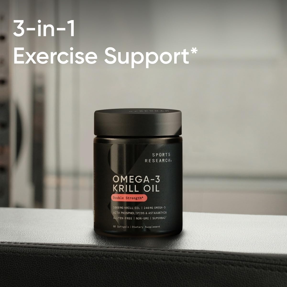 Sports Research Krill Oil Supplement with EPA & DHA Omega 3, Phospholipids & Astaxanthin from Antarctic Krill - Highest Concentration of Krill Oil for Men & Women - 1000mg, 60 Softgel Capsules Sports Research buy supplements Au