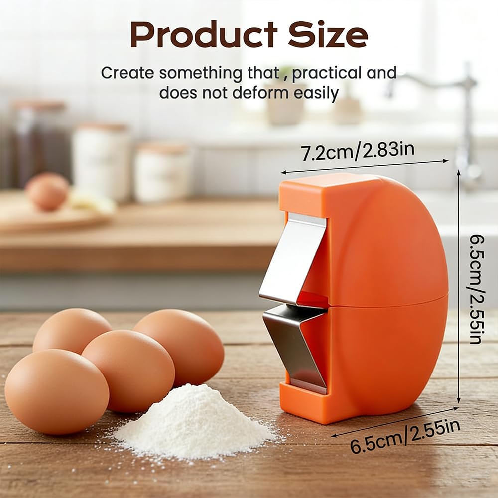 New Egg Shell Opener Egg Cracker Tool Stainless Steel, Multifunctional Egg Shell Opener for Raw Or Hard-Boiled Eggs, Kitchen Gadget for Cooking Baking (Orange Red) CLRZOLBuy Supplements Australia