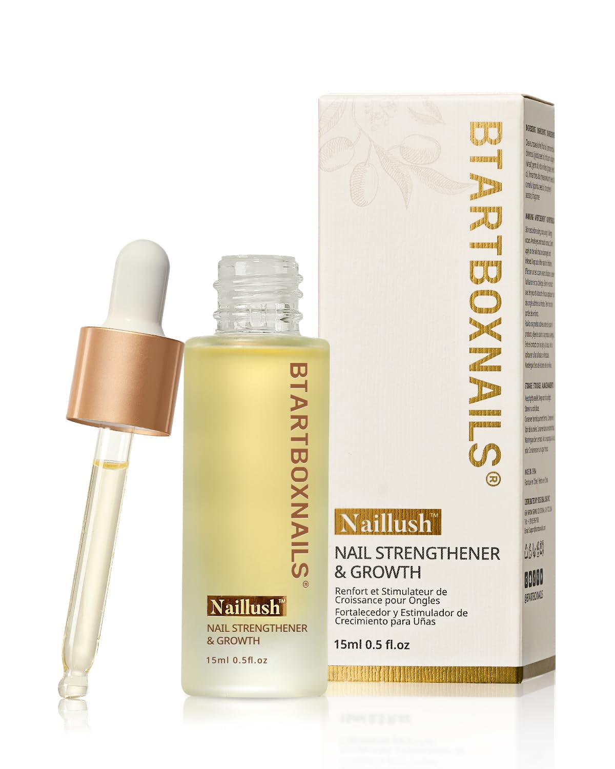 BTArtboxnails Naillush Nail Strengthener & Growth - Repair Damaged Nails, Strengthen Weak & Thin Nails, Extra Strong Nail Growth Treatment