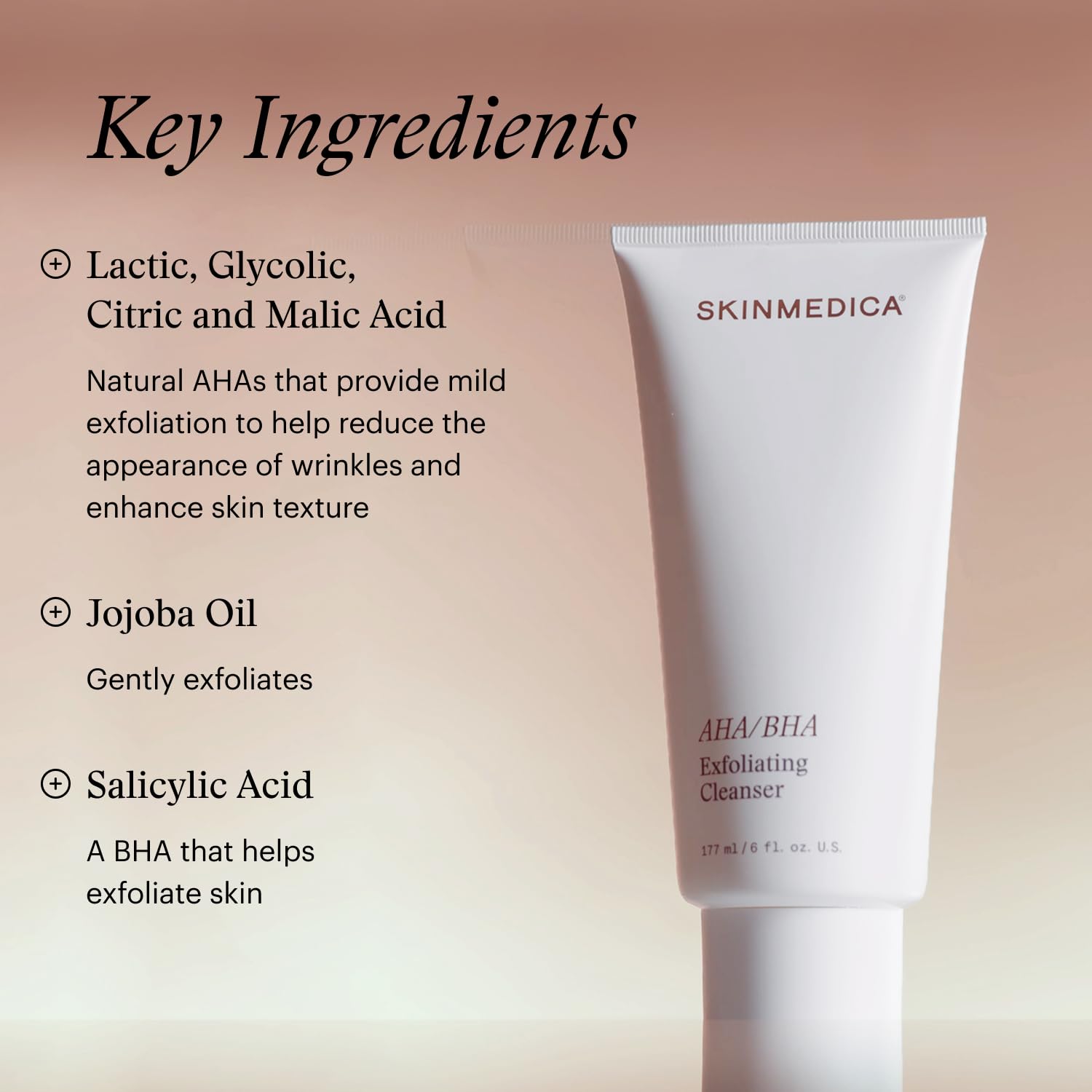 SkinMedica AHA/BHA Exfoliating Face Wash (NEW PACKAGING),Gentle Facial Exfoliating Scrub with Jojoba Oil for Smoother, Radiant Skin - Helps Improve the Appearance of Skin Tone & Texture (6 Fl Oz) SkinMedicaBuy Supplements Australia