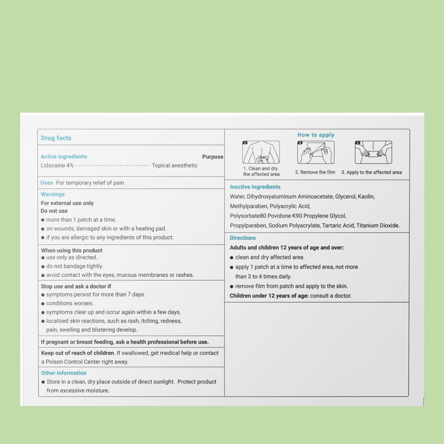 ishancare Maximum Strength Lidocaine Patches 4%, Flexible & Stay-Put Pain Relief for Knees, Elbows, and Lower Back, Fast-Acting Unscented Medicated Patch, 7 Count ishancareBuy Supplements Australia