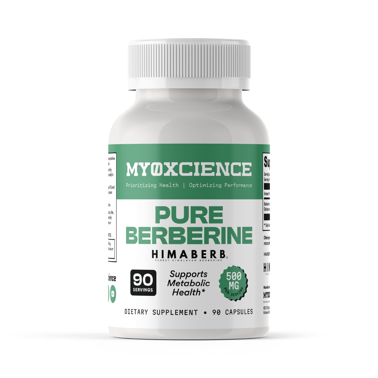 MYOXCIENCE Pure Berberine Himaberb | 500 mg of Berberine HCl per Serving | 90 Servings MYOXCIENCE buy supplements Au