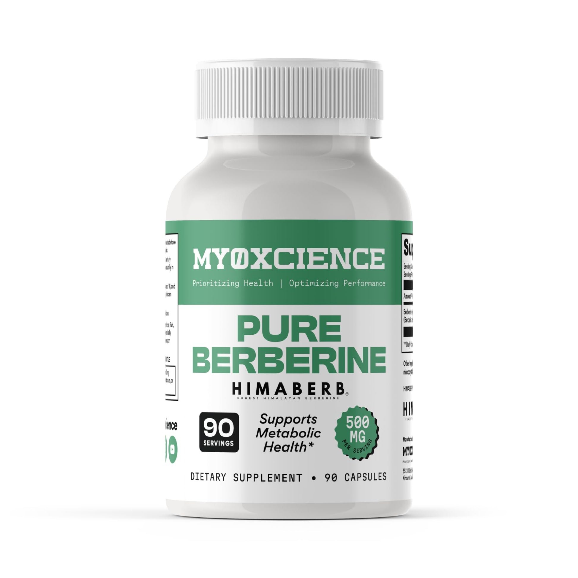 MYOXCIENCE Pure Berberine Himaberb | 500 mg of Berberine HCl per Serving | 90 Servings MYOXCIENCE buy supplements Au