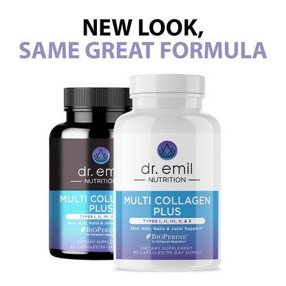 DR. EMIL NUTRITION Women's Multi Collagen Pills | Collagen Supplements | Support Hair, Skin, Nails & Joints | Hydrolyzed Collagen Supplements