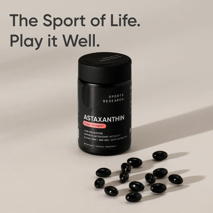 Sports Research® Triple Strength Astaxanthin 12mg w/Organic Coconut Oil - Antioxidant Supplement for Skin & Eye Health Support* - Soy Free · Non-GMO · Gluten Free - 60 Softgels Sports Research buy supplements Au