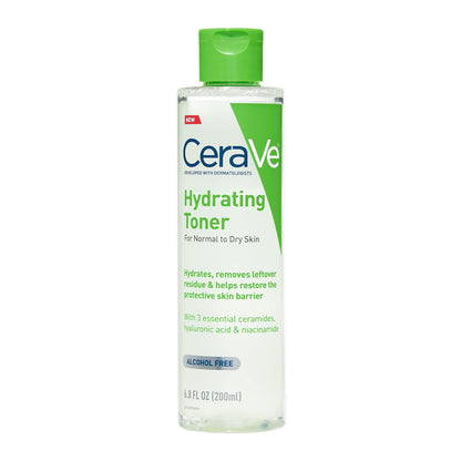 CeraVe Hydrating Toner for Face Non-Alcoholic with Hyaluronic Acid, Niacinamide, and Ceramides for Sensitive Dry Skin