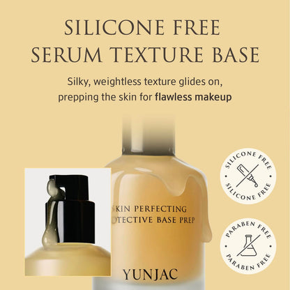 YUNJAC Base Prep Korean Primer (1.35 fl oz) – Silicone-Free Grip Makeup Base, Serum Texture for Radiant Skin, Long-Lasting Glow with Rice Ferment, Ceramide, Niacinamide, Squalane YUNJACBuy Supplements Australia