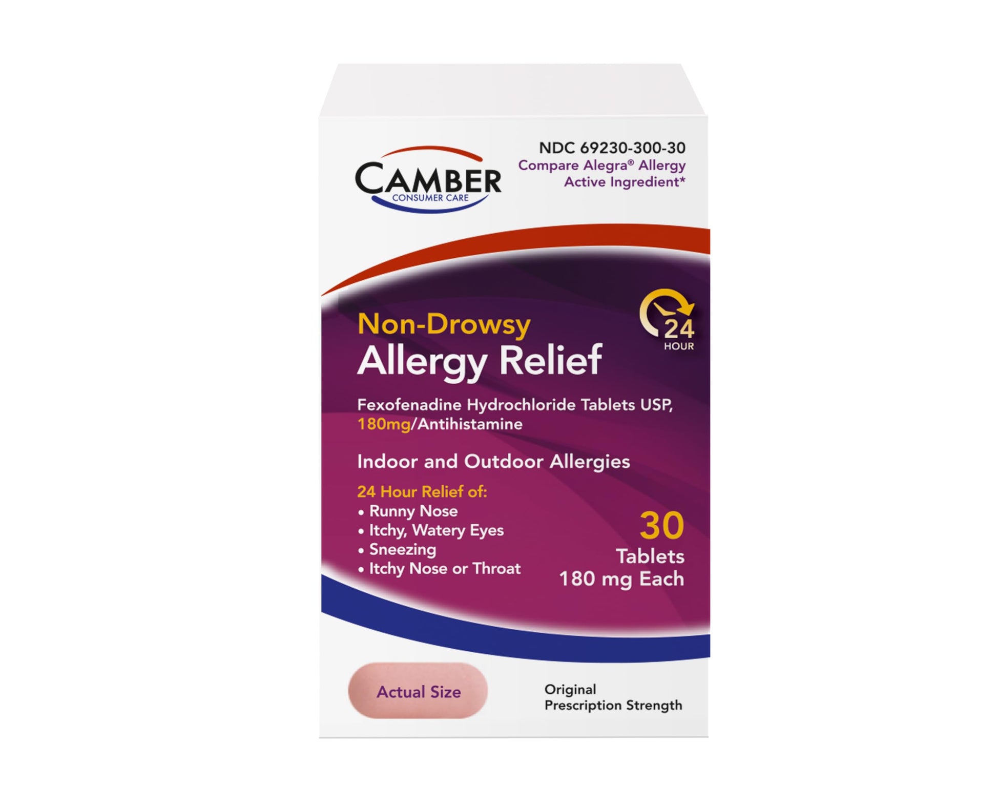 Camber Non-Drowsy Fexofenadine Antihistamine Indoor Outdoor Allergy Relief Tablets (30-ct) CAMBER PHARMACEUTICALS, INC buy supplements Au