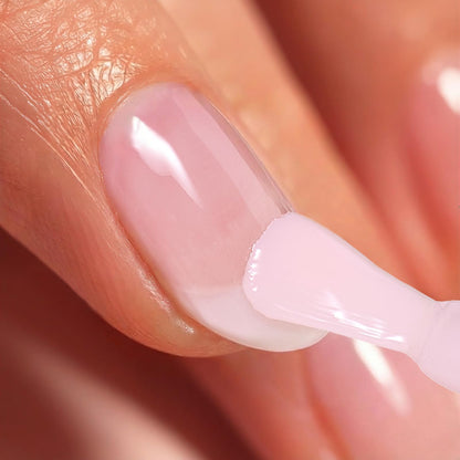 SASSYTIP Nail Strengthener for Damaged Nails - Keratin Nail Hardener & Growth Treatment, Nude Nail Polish Concealer with Jojoba Oil