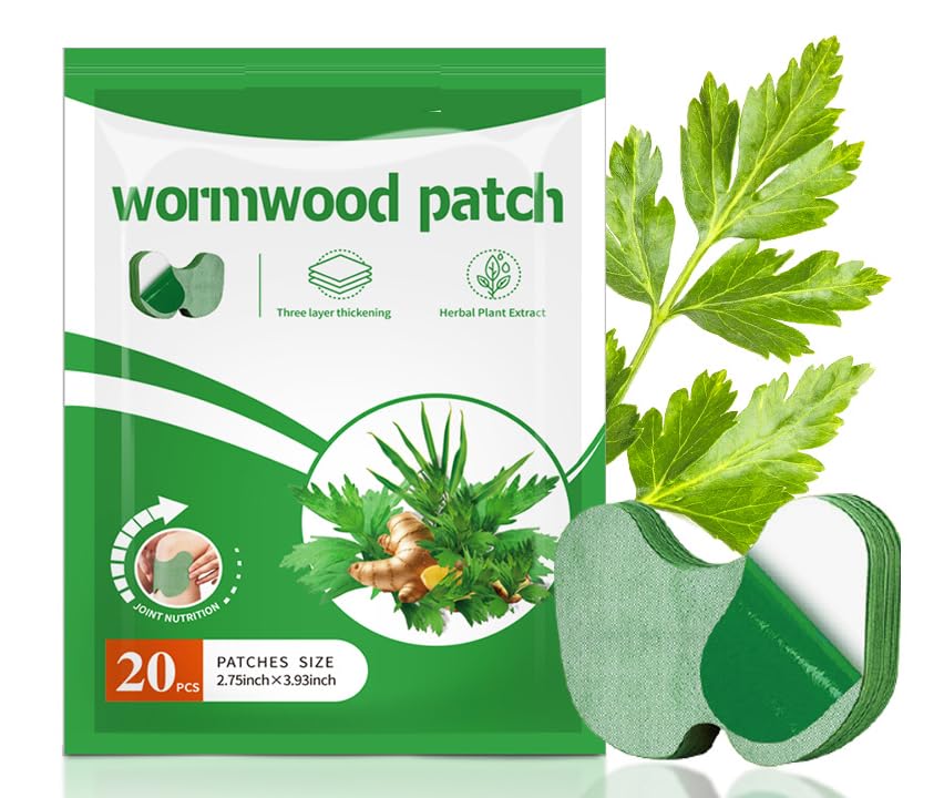 NiTa HyHy Wormwood Knee Pain Patches,Herbal Knee Patches for Pain Relief Extra Strength,Sciatica Pain Relief,for Knee, Back, Neck, Shoulder,20 Count NiTa HyHyBuy Supplements Australia
