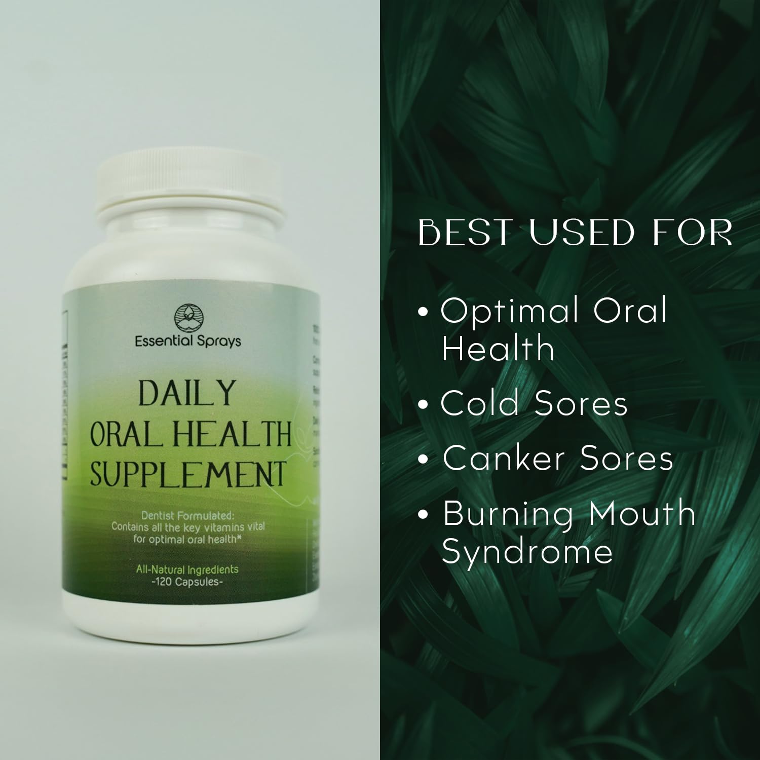 Essential Sprays Daily Oral Health Supplement - 30 Servings - Dentist Formulated Advanced Holistic Approach with L-Lysine, Niacin, Thiamin, & Vitamins for Men & Women Essential SpraysBuy Supplements Australia