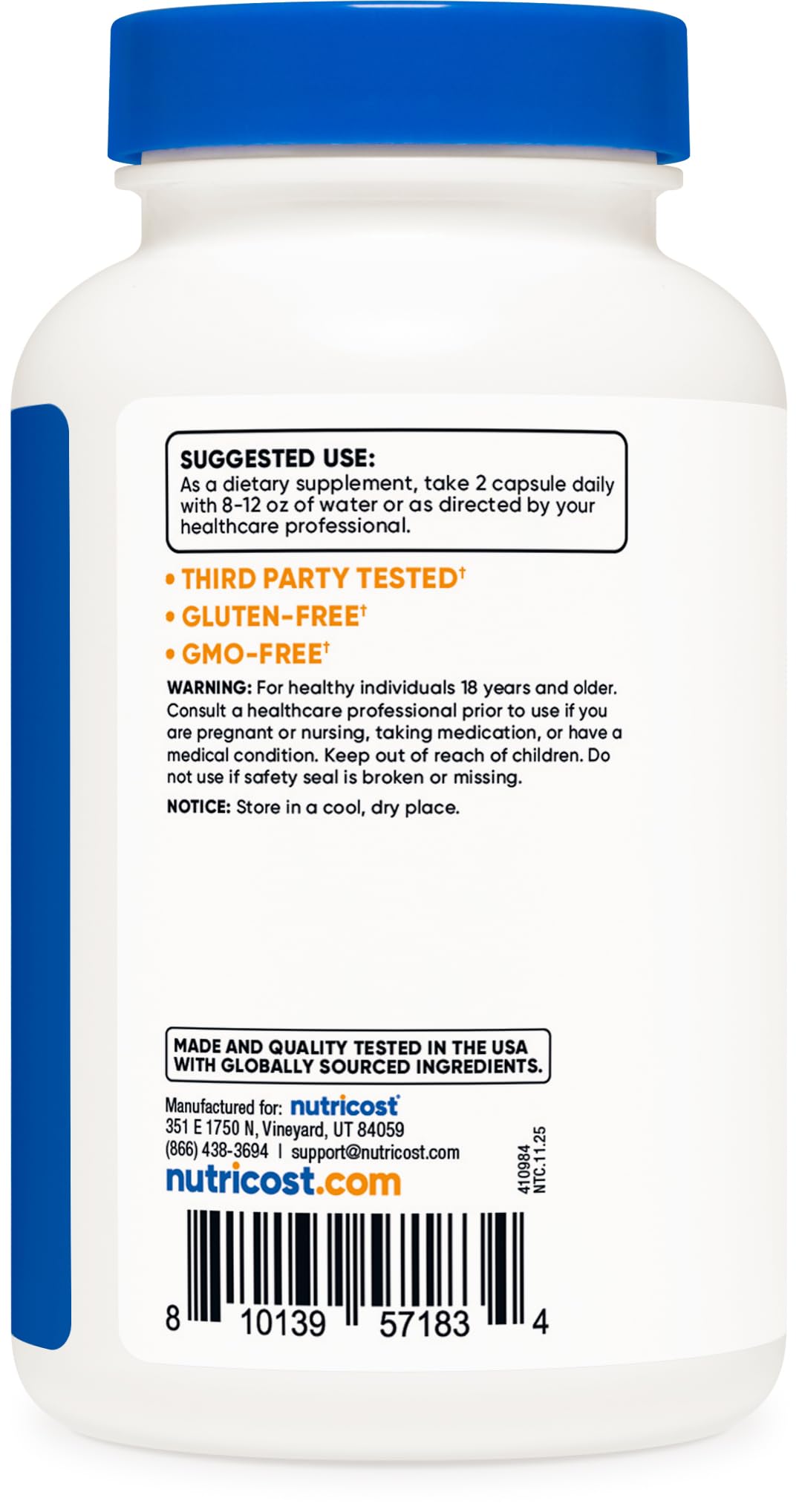 Nutricost Triple Magnesium Complex (300mg, 120 Capsules) - from Di-Magnesium Malate, Bisglycinate and Citrate, 60 Servings Nutricost buy supplements Au
