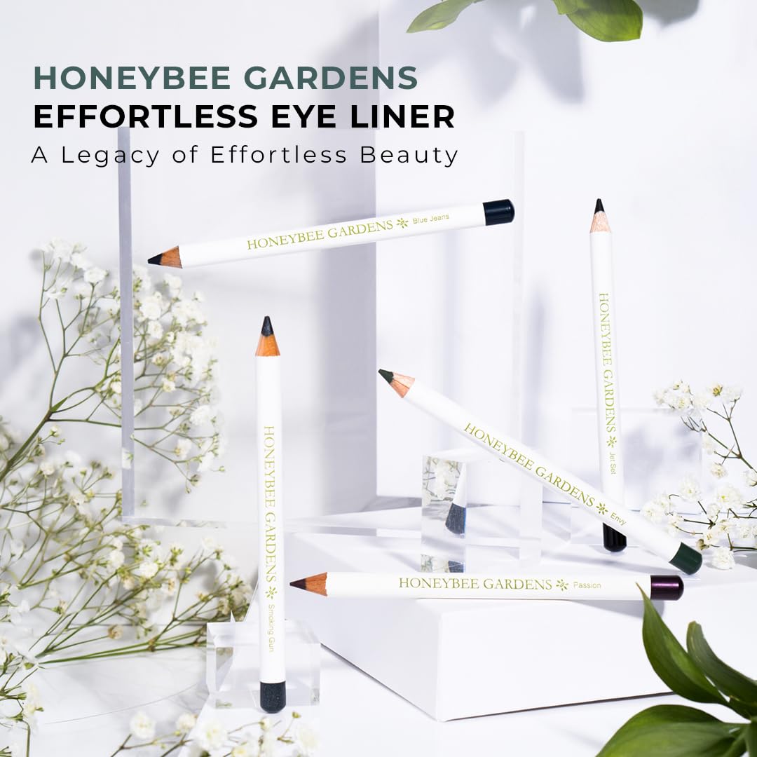 Honeybee Gardens Effortless Eye Liner Pencil, Jet Set Black, Smooth Long-Wearing, Rich Pigment, Vegan & Gluten-Free Honeybee GardensBuy Supplements Australia