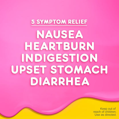 Pepto Bismol Chewable Tablets, Upset Stomach Relief, Nausea Relief, Heartburn Relief, Indigestion Relief, Anti Diarrhea Medication for Adults - 5 Symptom Relief, 30 ct Pepto Bismol buy supplements Au