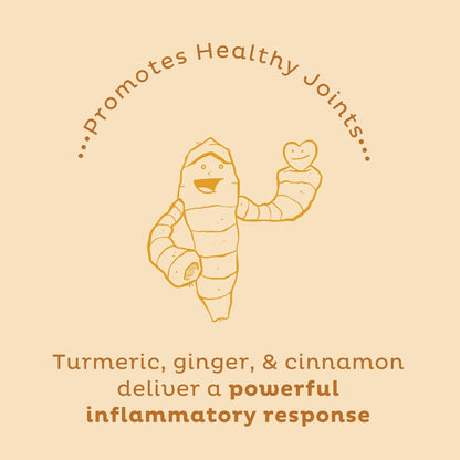 KOS Golden Mylk with Tumeric and Ginger, Organic Superfood Latte Powder, Adaptogen Mushroom Blend - Coffee Creamer, Dessert & Smoothie - Caffeine Free, Vegan, Dairy-Free, Gingerbread Chai, 28 Servings KOS buy supplements Au