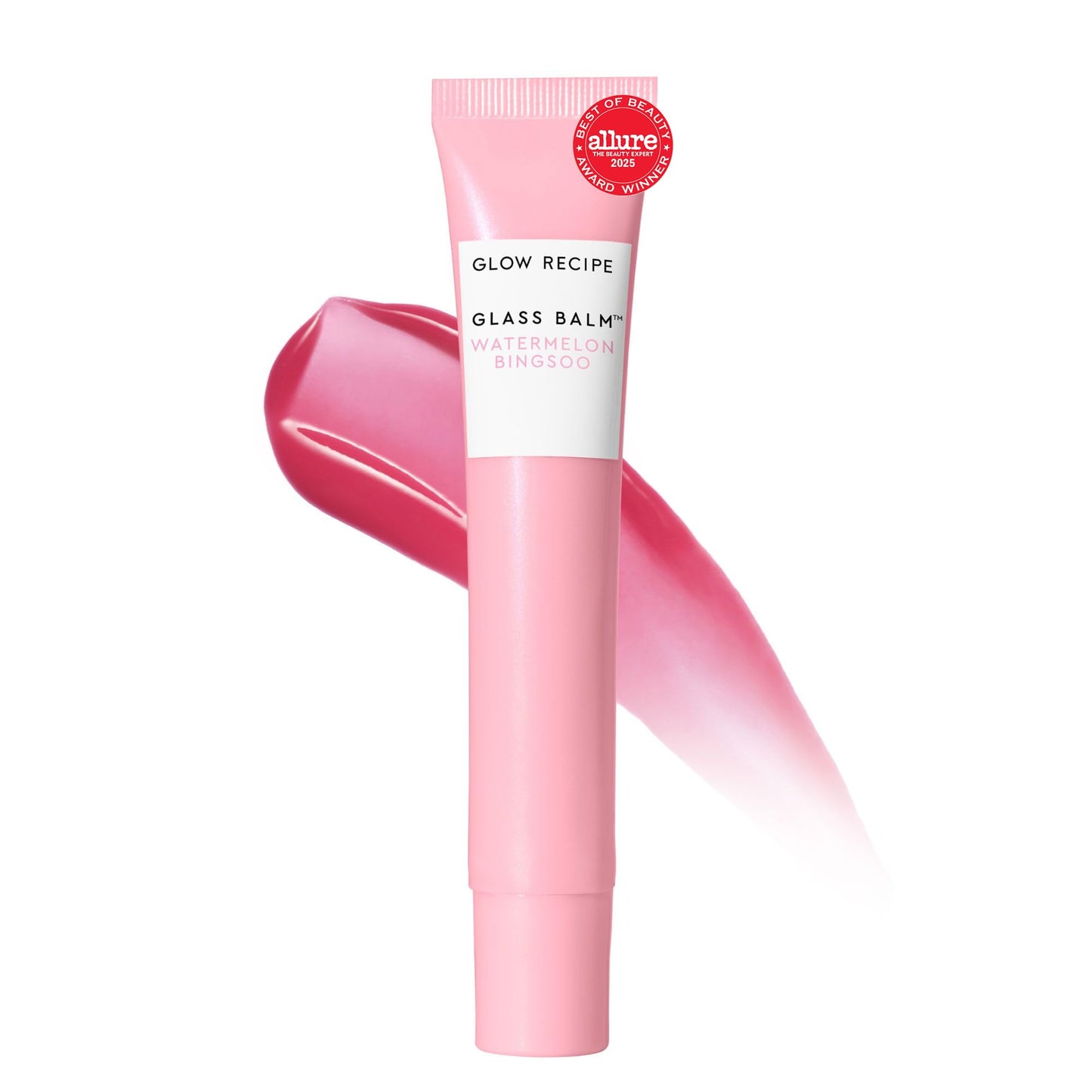 Glow Recipe Glass Balm Lip Treatment - 12Hr Hydrating Lip Balm & Moisturizer with Hyaluronic Acid to Smooth, Plump & Protect from Dryness - Sheer Soft Pink Tint, Watermelon Bingsoo (15 ml) Glow RecipeBuy Supplements Australia