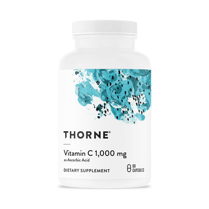 THORNE - Vitamin C 1,000 mg Supplement - Supports Healthy Immune Function & Collagen Formation - Provides Antioxidant Benefits* - Third-Party Certified - Gluten, Dairy & Soy-Free - 60 Capsules THORNE buy supplements Au