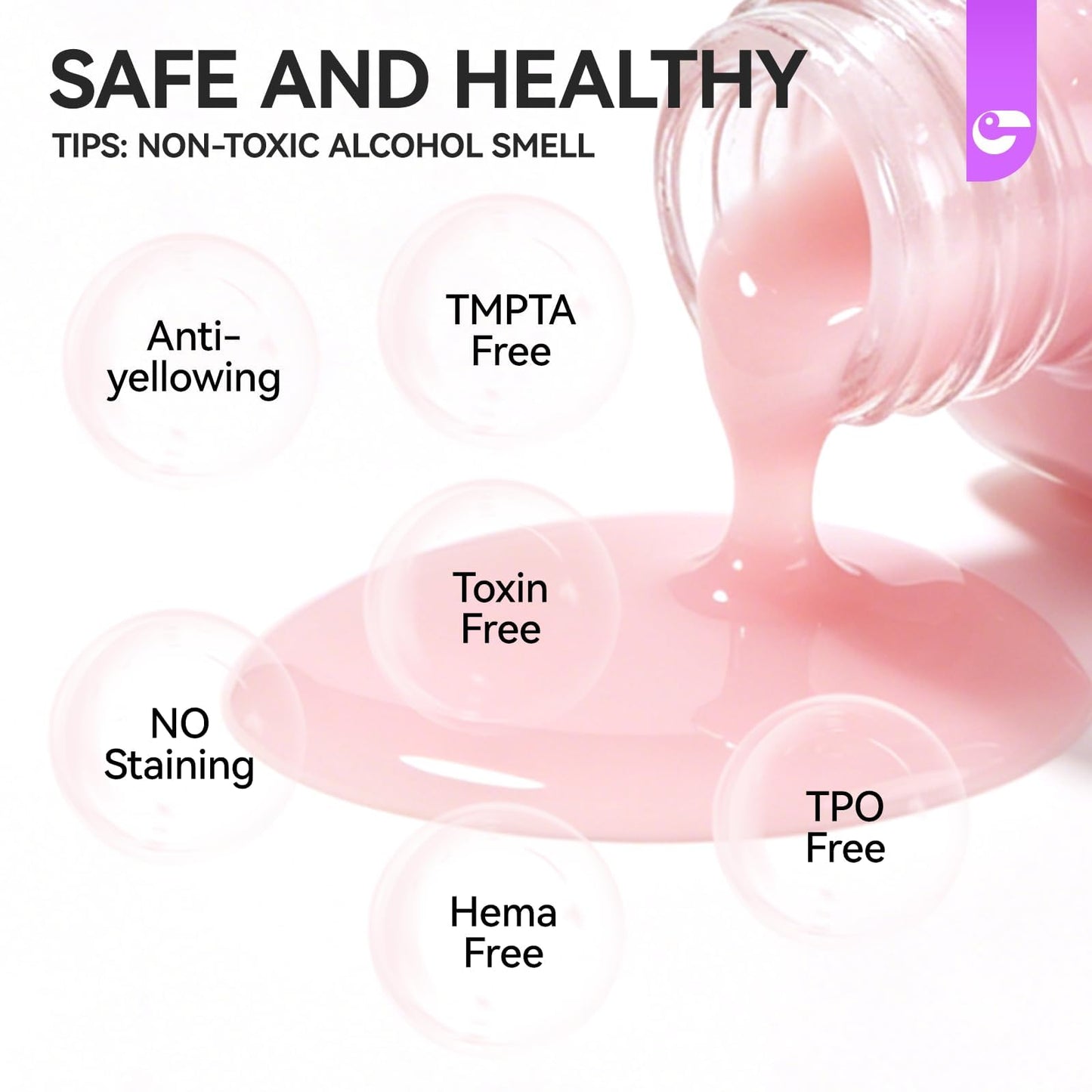 Nail Strengthener Protein for Damaged Nails: Pink 6 in 1 Natural Nail Hardener Extra Strong and Growth - Long Lasting Repair for Damaged Nails - Growth Oil for Salon Home Daily Work