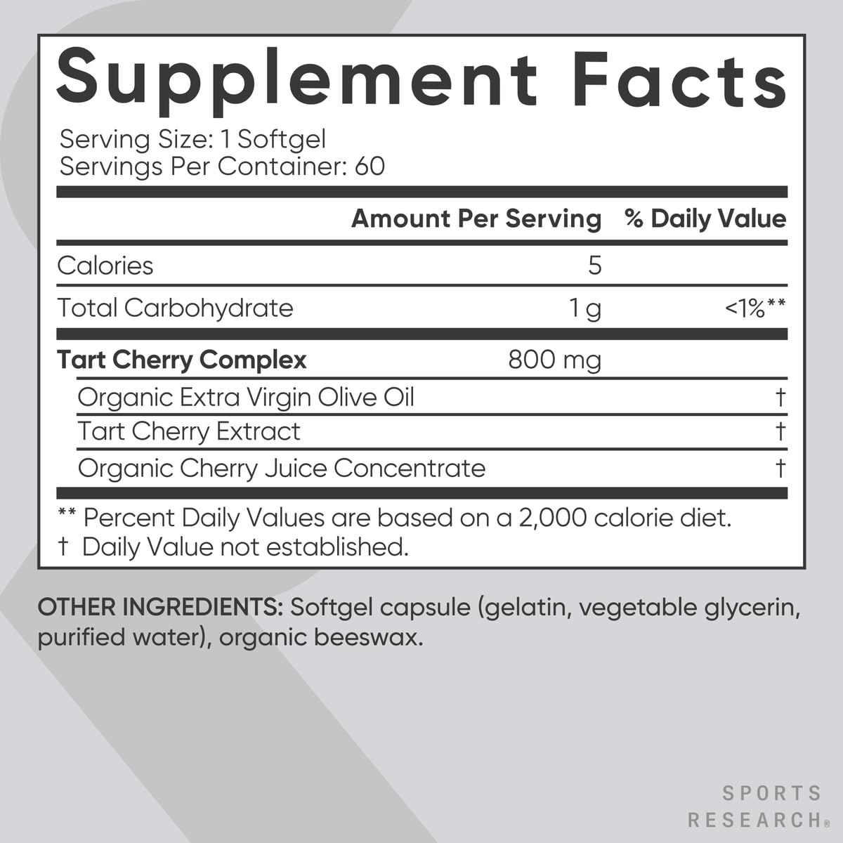 Sports Research Tart Cherry Capsules - Made from Montmorency Tart Cherries - Non-GMO & Gluten Free - 60 Liquid Softgels Sports Research buy supplements Au
