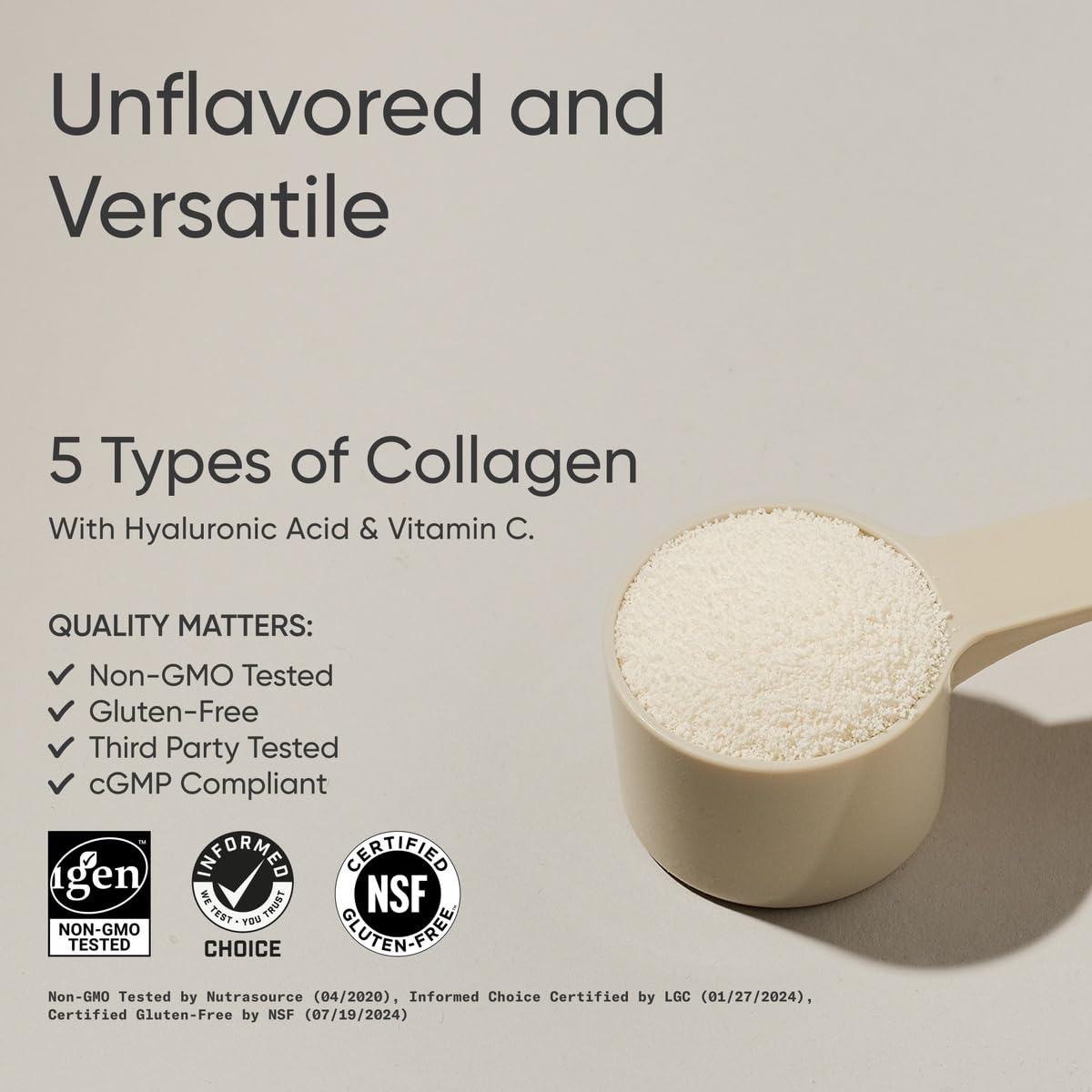 Sports Research Multi Collagen Protein Powder (Type I, II, III, V, X) with Hyaluronic Acid + Vitamin C | 5 Types of Food Based Collagen, 30 Servings (Unflavored) Sports Research buy supplements Au