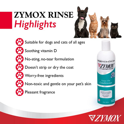 Zymox Leave On Conditioner for Pets, 12 fl oz Pet King Brands buy supplements Au