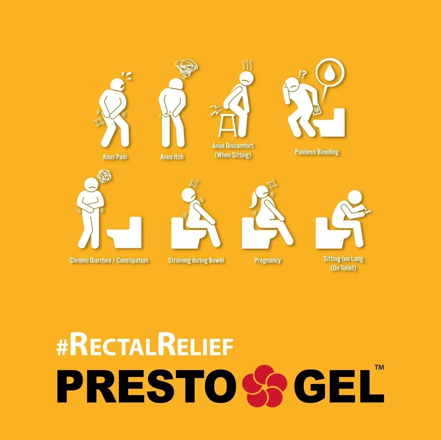 Presto Gel - Natural Hemorrhoid Rectal Suppositories - Rapid Hemorrhoid Treatment and Relief from Itching, Swelling, Burning and Discomfort - Pack of 12 DAN PharmBuy Supplements Australia