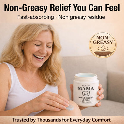 Mama Lotion – Neuropathy Nerve Relief Cream with Magnesium Chloride - Maximum Strength Comfort for Feet, Hands, Legs, Toes - Fast-Absorbing and Non-Greasy Formula for Food and Leg Comfort - 8 Oz TruCalm MamaBuy Supplements Australia