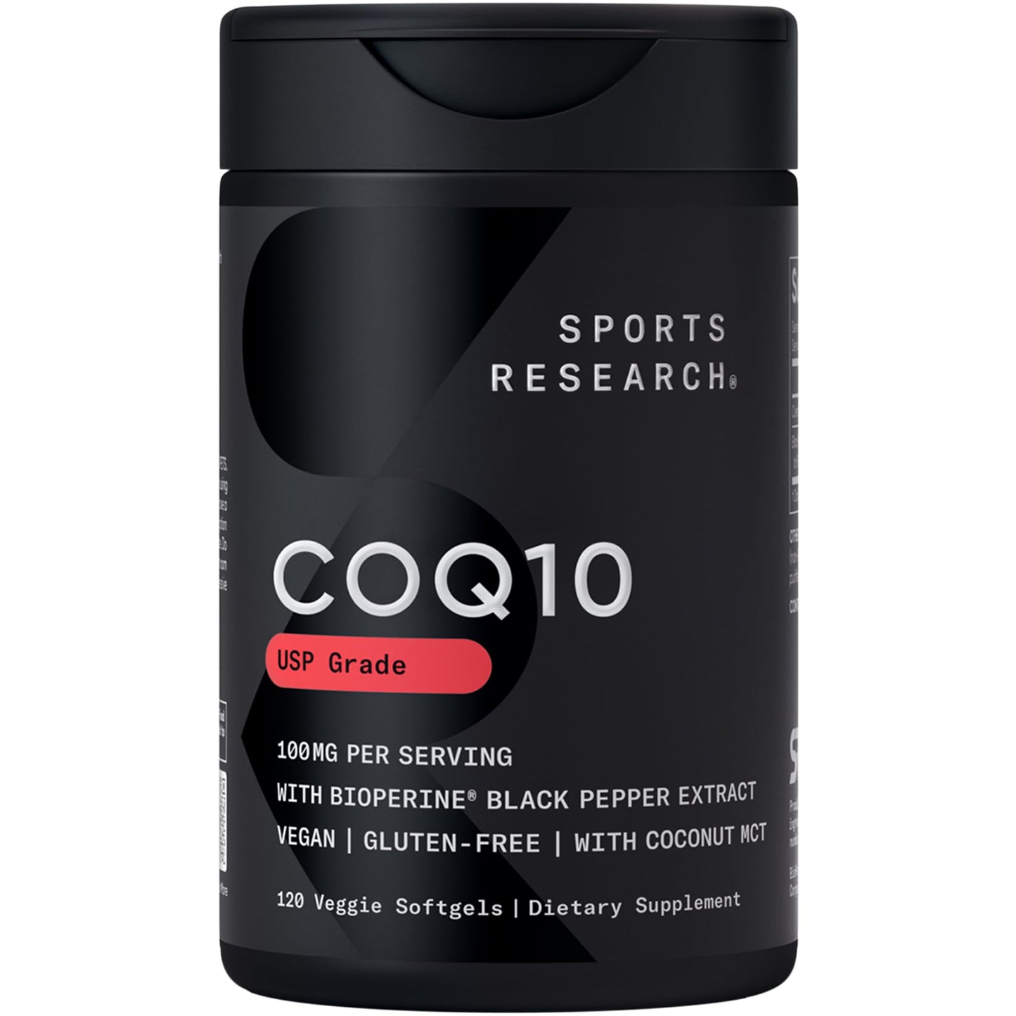 Sports Research CoQ10 (100mg) Enhanced w/Coconut Oil & Bioperine (Black Pepper) for Better Absorption | Vegan Certified, Non-GMO Verified (120 Veggie Softgels) Sports Research buy supplements Au