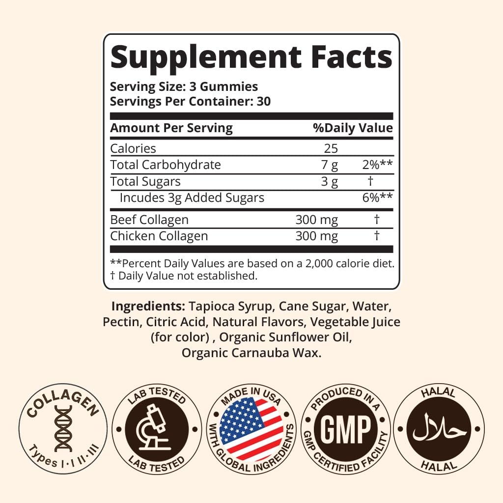 Sakoon nutrition Halal Certified Collagen Peptides Gummies | (Type I, II & III) Collagen Gummies for Women & Men | 90 Naturally Flavoured Strawberry Gummy to Support Hair, Skin, Joints & Nails | USA Sakoon nutrition buy supplements Au
