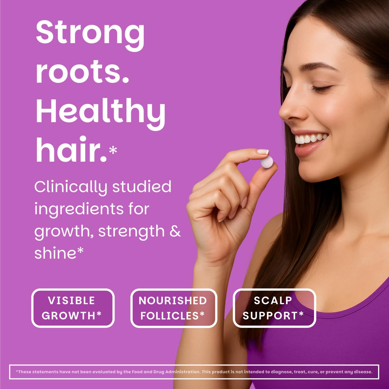 EZ Melts Hair Health Complete - Hair Supplement to Support Strength & Growth - Includes AnaGain Nu, Biotin, Apigenin, Bambo Silica & More - 60 Sublingual Tablets (30 Servings) EZ Melts buy supplements Au