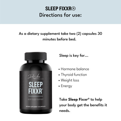 Fixxr Sleep Support by Dr. Amie | with Melatonin, Inositol, and Magnesium | 30 Day Supply, 60 Capsules Fixxr buy supplements Au
