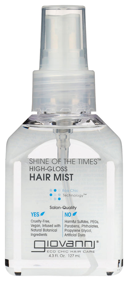 GIOVANNI Shine of the Times Finishing High-Gloss Hair Mist - Anti Frizz Hair Products, Color Safe, Salon Quality, Cruelty-Free, No Parabens, Infused with Natural Botanical Ingredients - 4.3 oz GIOVANNIBuy Supplements Australia