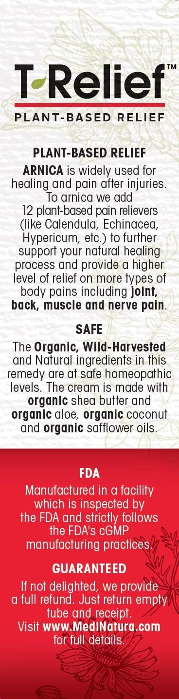 MediNatura T-Relief Extra Strength Discomfort Relief Gel-Extra-Strength Arnica Gel for Fast-Acting Relief-Supports Mobility & Body Aches-Homeopathic & Plant-Based-Paraben-Free-Non-Sticky - 2 oz MediNaturaBuy Supplements Australia