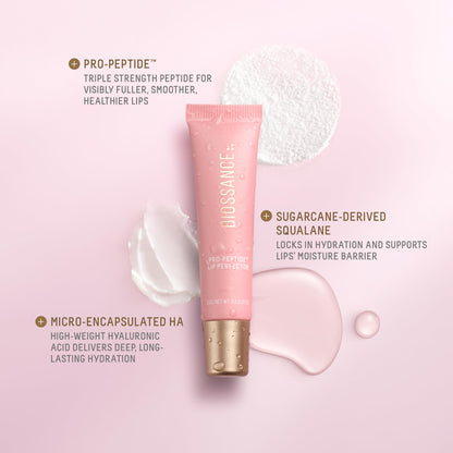 Biossance Pro-Peptide Lip Perfector – Triple-Treat Vegan Lip Balm – Deeply Hydrating with Pro-Peptides & Hyaluronic Acid – Enhances Natural Lip Color – Silky, Glossy Finish in Blush Quartz, Pink BIOSSANCEBuy Supplements Australia