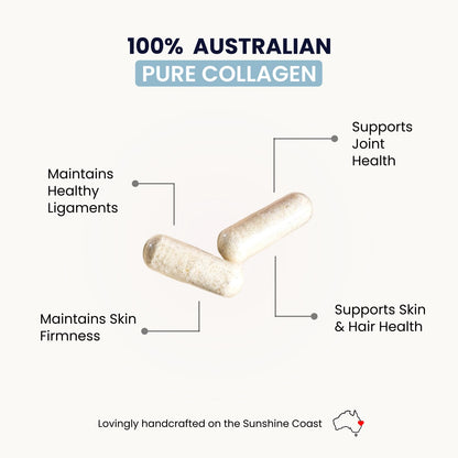 Organic Collagen Australia Pure Hydrolyzed Collagen Capsules – Bioavailable for Skin Elasticity, Hair Health, and Joint Support – Grass-Fed, Pasture-Raised, Paleo & Keto Friendly (120 Caps) Organic Collagen Australia buy supplements Au