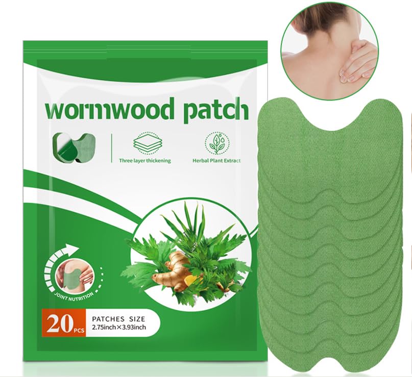 NiTa HyHy Wormwood Knee Pain Patches,Herbal Knee Patches for Pain Relief Extra Strength,Sciatica Pain Relief,for Knee, Back, Neck, Shoulder,20 Count NiTa HyHyBuy Supplements Australia
