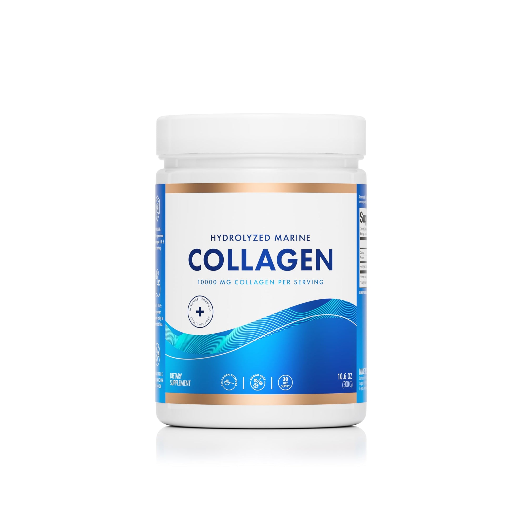 Swedish Nutra 10,000 mg Hydrolysed Marine Collagen Powder Supplement - 30 Day Supply| Type 1 & 3 Collagen, Pure Peptides for Healthy Hair, Skin, Nails, Joints I Unflavored | 100% Natural | Sugar-Free Swedish Nutra buy supplements Au