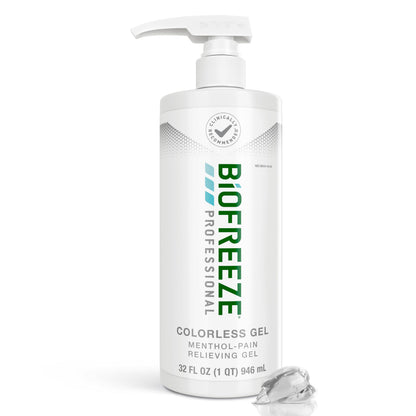 Biofreeze Professional Gel Pain Relief for Knee, Neck, Hip, Joint, Shoulder, & Simple Backache, Arthritis Pain Reliever, Sore Muscle Relief, Colorless Menthol Gel 32 Fl Oz BiofreezeBuy Supplements Australia