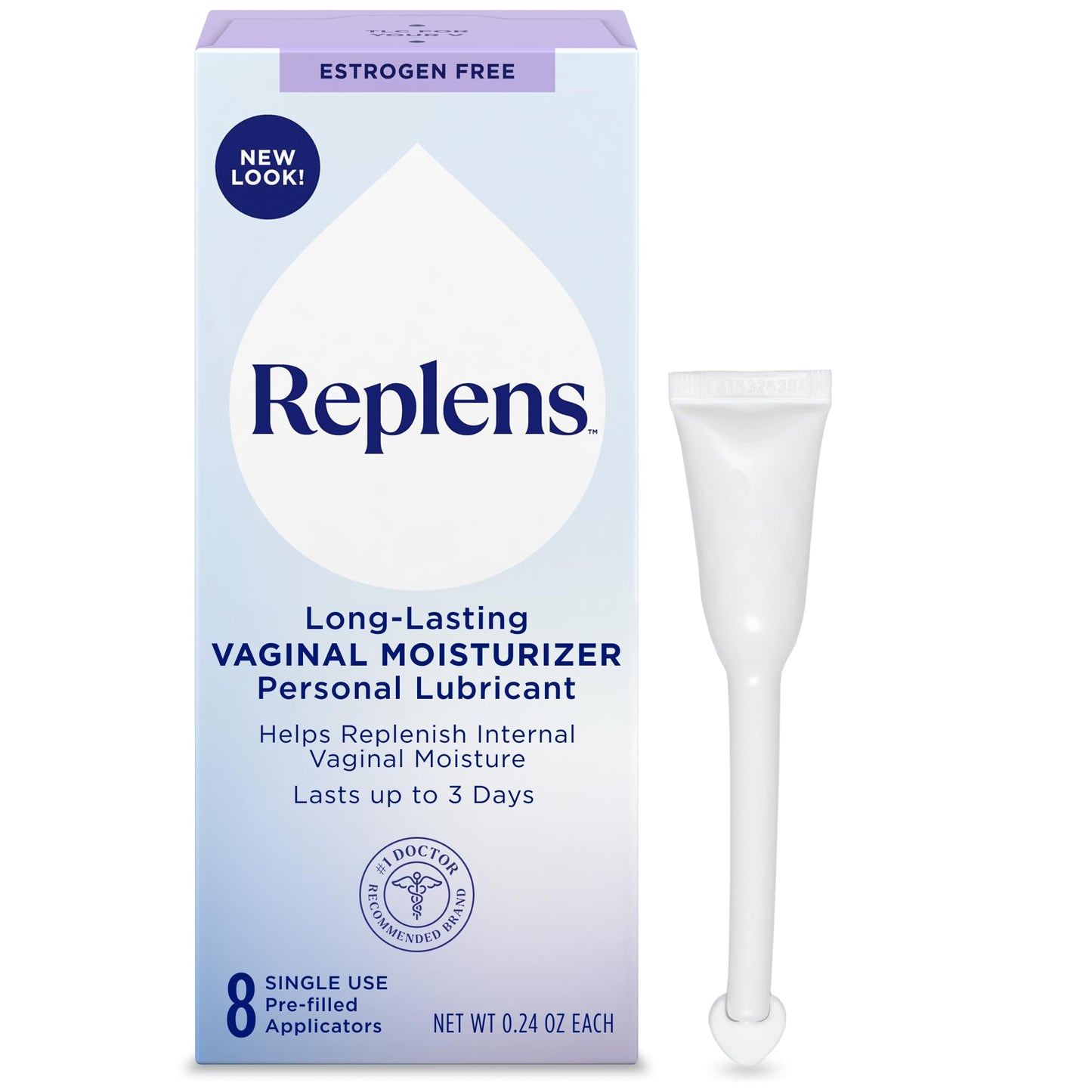 Replens Long Lasting Vaginal Moisturizer for Vaginal Dryness, Doctor Recommended & Estrogen-Free, 8 Pre-Filled Applicators Replens buy supplements Au