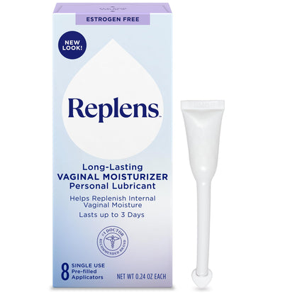 Replens Long Lasting Vaginal Moisturizer for Vaginal Dryness, Doctor Recommended & Estrogen-Free, 8 Pre-Filled Applicators Replens buy supplements Au
